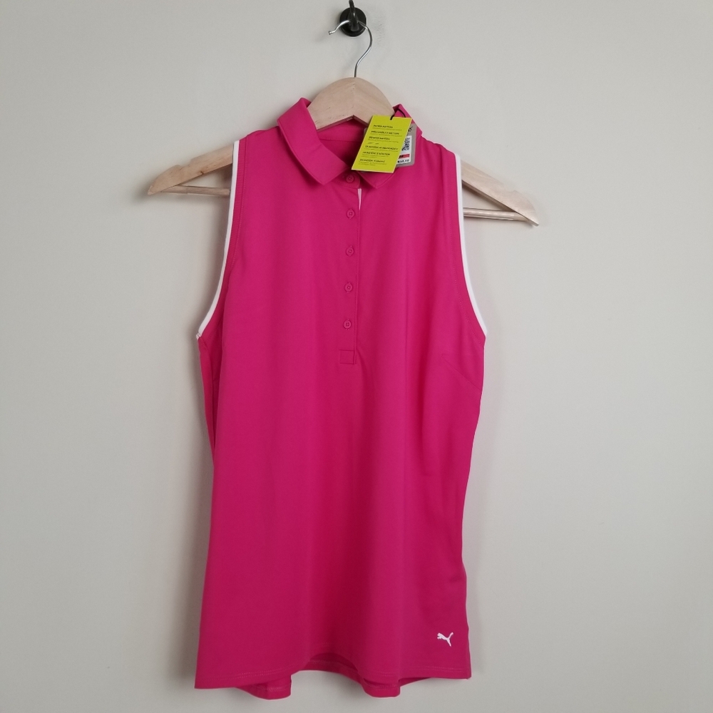 Puma Sleeveless Polo Shirt Top XS NWT